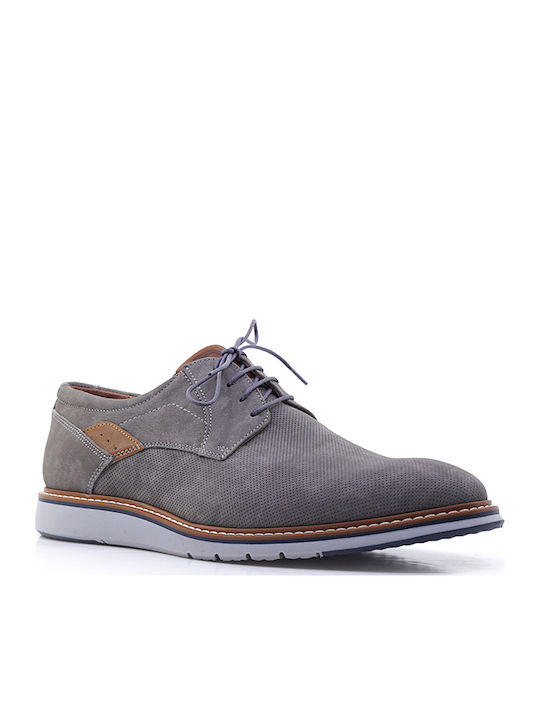 Men's Leather Casual Shoes Gray