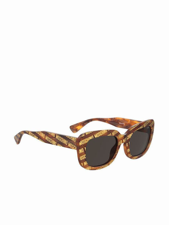 Moschino Sunglasses with Brown Tartaruga Plastic Frame and Gray Lens MOS132/S 2VM/IR