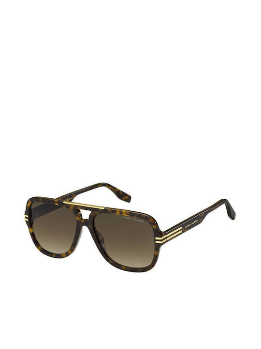 Marc Jacobs Sunglasses with Brown Tartaruga Acetate Frame and Brown Gradient Lenses MARC 637/S 086/HA