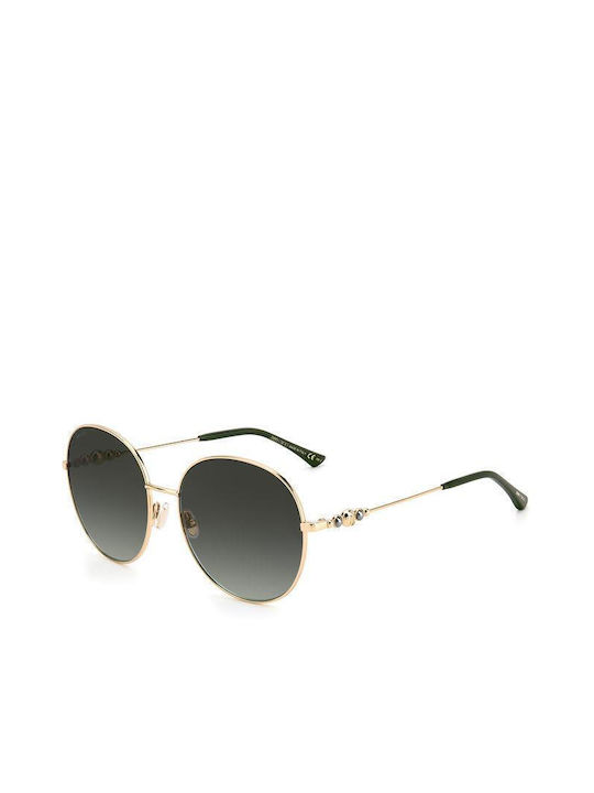 Jimmy Choo Women's Sunglasses with Gold Metal Frame and Gray Gradient Lens Birdie/S PEF/IB