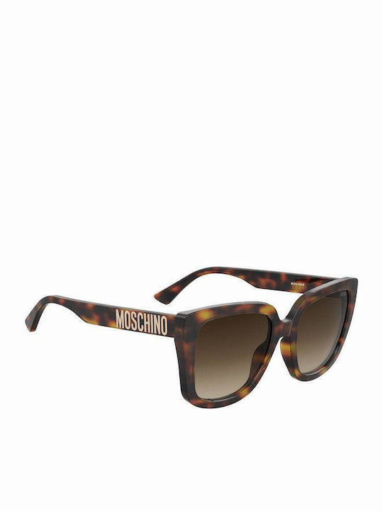 Moschino Γυναικεία Γυαλιά Ηλίου με Καφέ Ταρταρούγα Κοκκάλινο Σκελετό και Καφέ Ντεγκραντέ Φακό MOS146/S 05L/HA