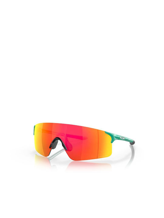 Oakley Evzero Blades Men's Sunglasses with Turquoise Acetate Frame and Red Lenses OO9454-20