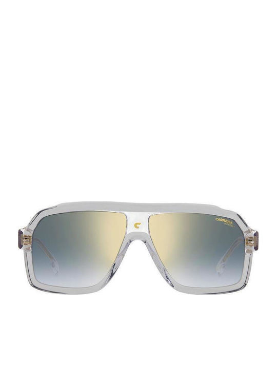 Carrera Men's Sunglasses with Transparent Horn-Rimmed Frame and Grey Gradient Lens 1053/S 900/1V