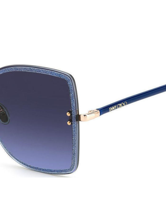 Jimmy Choo Women's Sunglasses with Blue Metal Frame and Blue Gradient Lens LETI/S LKS/GB