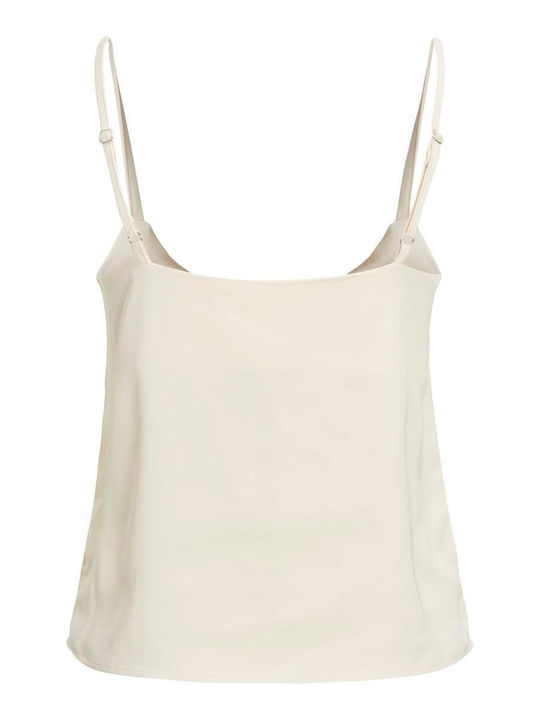 Women's Blouse Satin with Straps & V Neckline Seedpearl