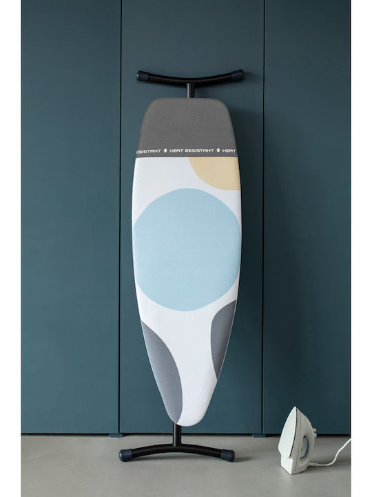 Brabantia Spring Bubbles Ironing Board for Steam Iron Foldable 135x45x102cm