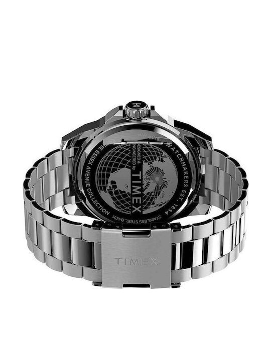 Timex Herrenuhr 38mm Batterie mit Silber Metallarmband