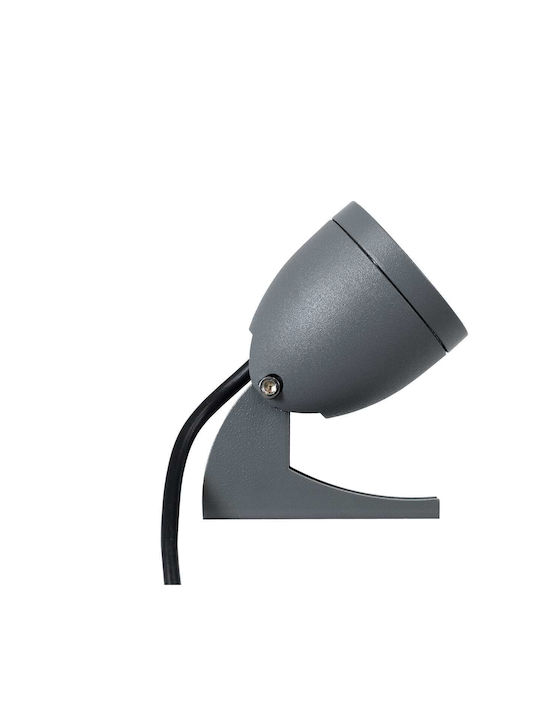 GloboStar Treelight Treespo Außenstehlampe Projektor LED Für Außenbereich 6W Mit Natürliches Weiß Licht IP67 Grau