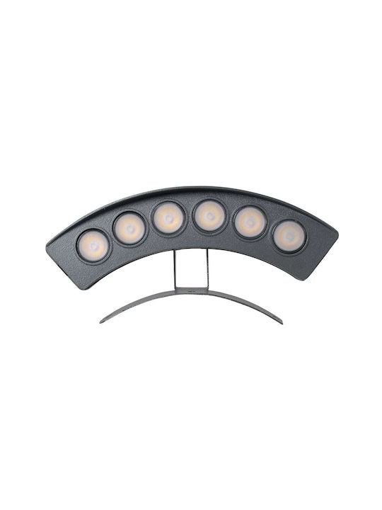 GloboStar Treelight Plante Outdoor Floor Lamp LED Wall Washer 6W with Natural White Light IP67 Gray