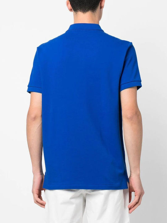 Ralph Lauren Herren T-Shirt Kurzarm Rollkragen Blau