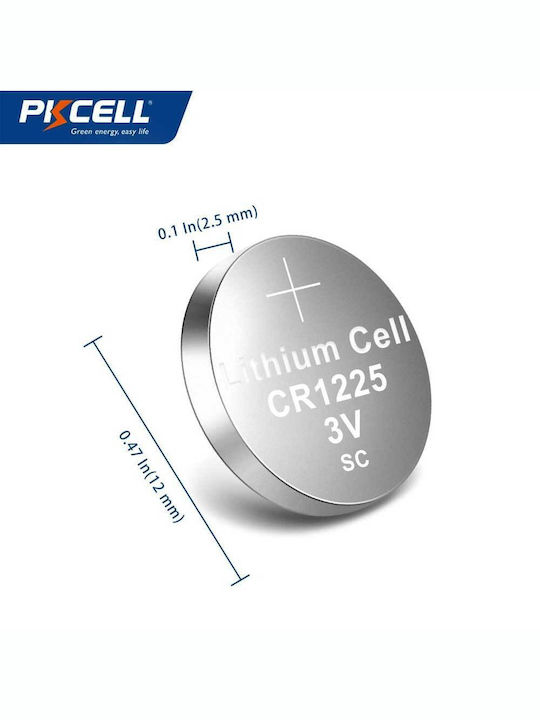 Pkcell Lithium Watch Battery CR1225 3V 1pcs