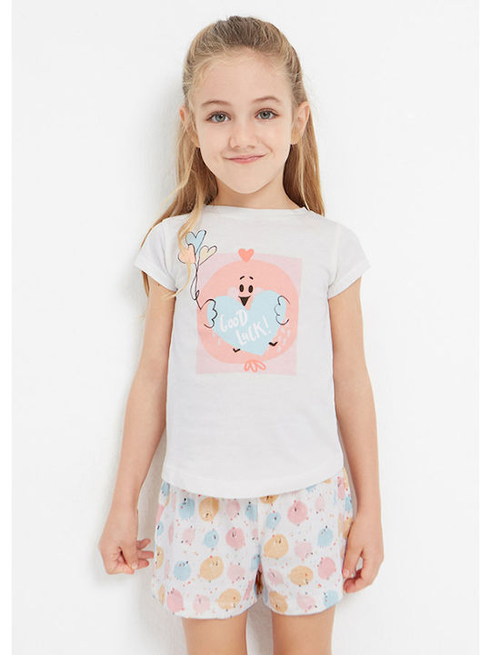 Mayoral Set Top & Bottom Kids Summer Pyjamas Ecru