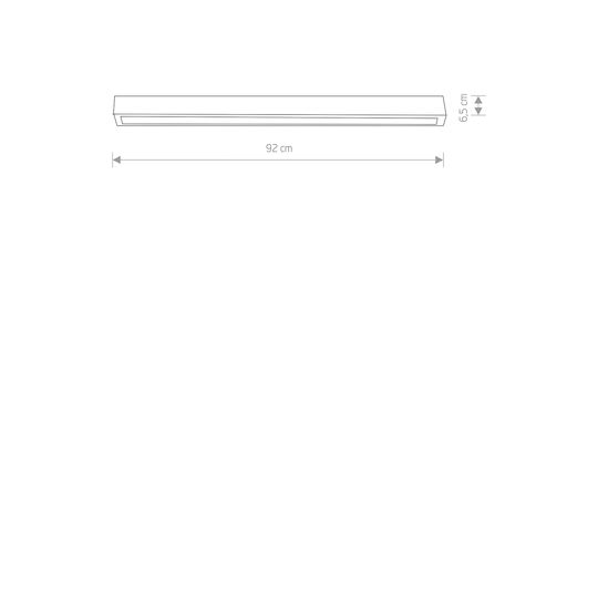 Nowodvorski Straight M Commercial Linear LED Ceiling Light 16W Warm White IP20 L92xD5.5xH6.5cm