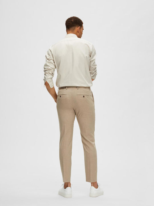 Selected Pantaloni pentru bărbați De costum Nisip
