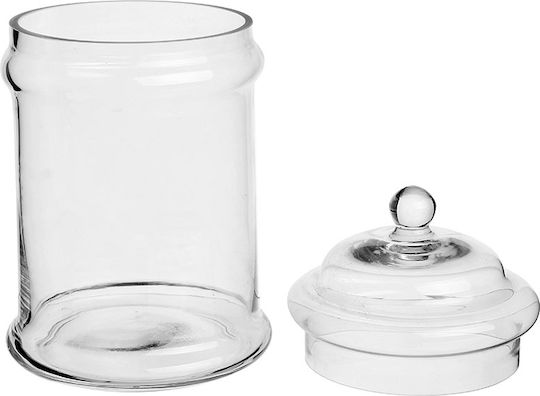 5Five Φοντανιέρα Γυάλινη με Καπάκι 14.5x14.5x26cm Διάφανη