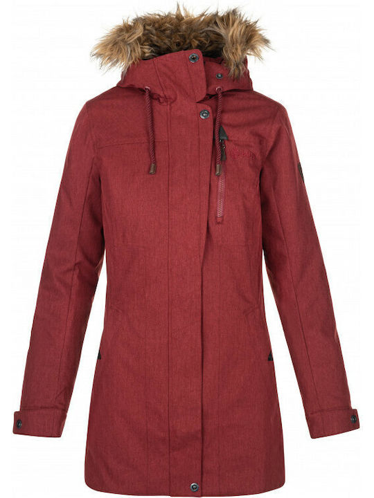 Peru Lungă Jachetă de femei tip parka Burgundy