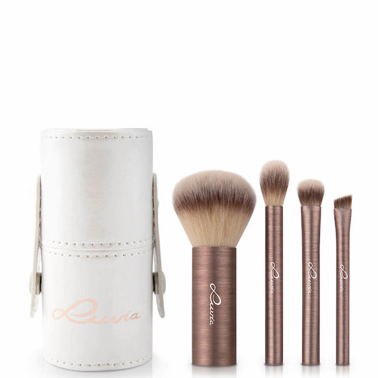 Luvia Set mit Make-up-Pinseln aus synthetischem Haar Mini Prime Vegan 4Stück
