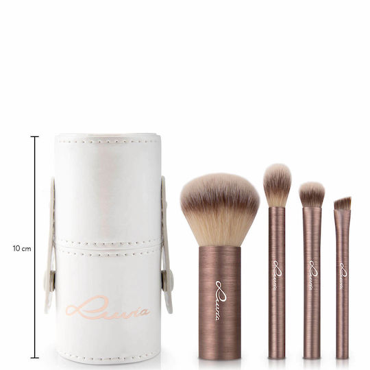 Luvia Set mit Make-up-Pinseln aus synthetischem Haar Mini Prime Vegan 4Stück