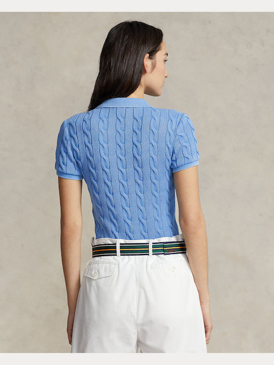 Ralph Lauren Women's Athletic Blouse Short Sleeve Blue