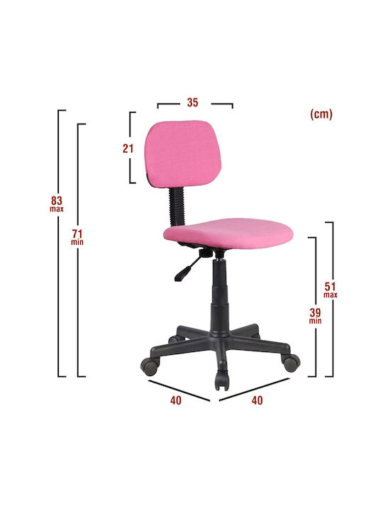 Desk Chair Echo Pink 40x46x71cm