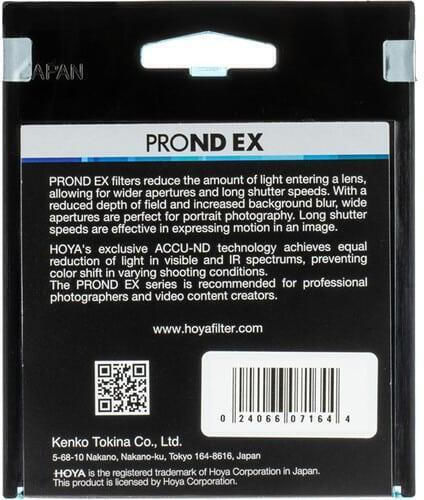 Hoya Prond Ex 1000 Filter ND 67mm for Camera Lenses