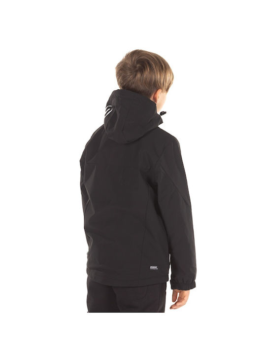 District75 Kids Casual Jacket short Hooded Black