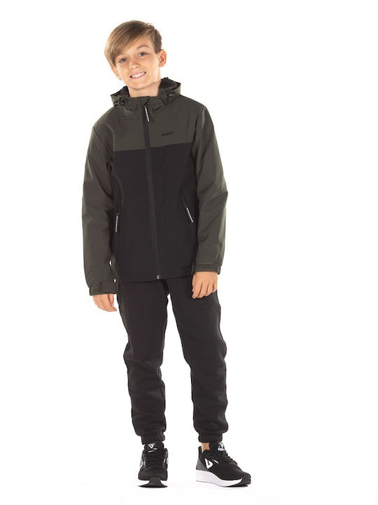 Kids' Casual Jacket Short with Hood Khaki