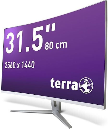Terra Wortmann AG 3280W V2 VA Curved Monitor 31.5" QHD 2560x1440 165Hz με Χρόνο Απόκρισης 5ms GTG Ασημί