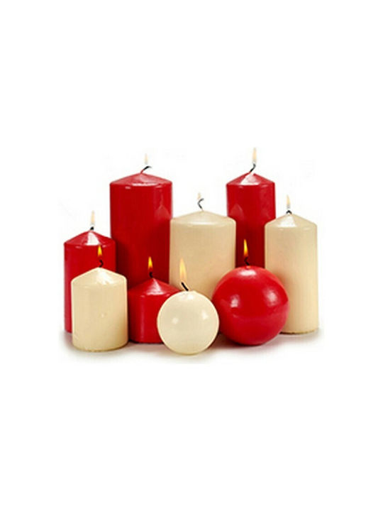 Decorative Candle Red 7x10cm 1pcs