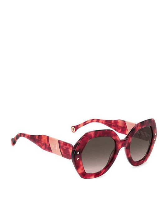 Carolina Herrera Women's Sunglasses with Brown Tartaruga Plastic Frame and Brown Gradient Lens HER 0126/S YDC/HA