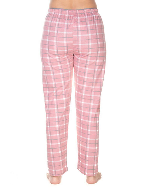 Comfort Καλοκαιρινό Γυναικείο Παντελόνι Πιτζάμας Ροζ