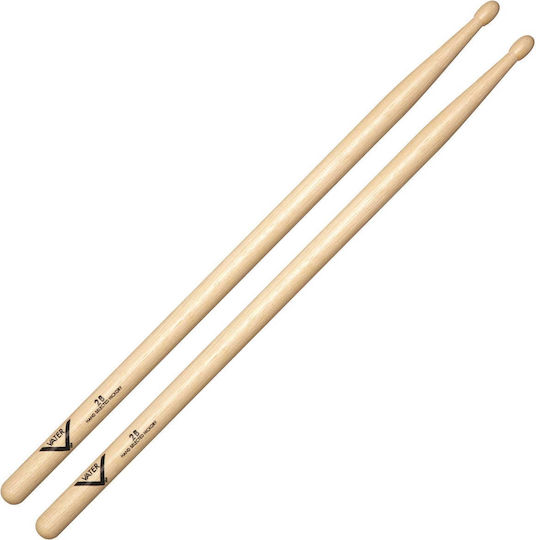 Vater Hickory Drumsticks Drums 2B with Tip Shape Oval
