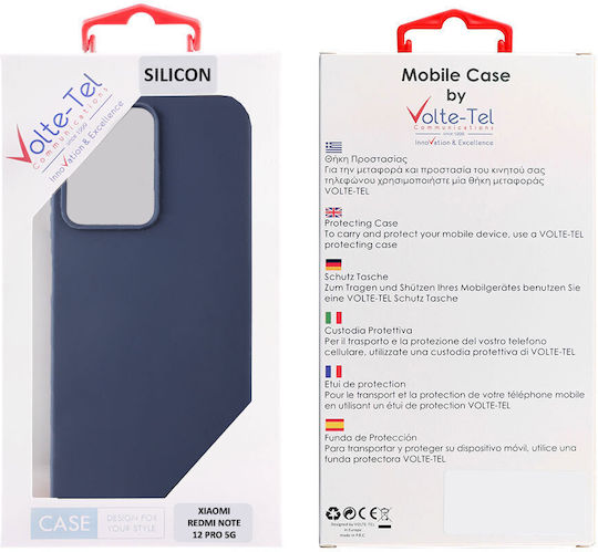 Volte-Tel Back Cover Σιλικόνης Μπλε (Xiaomi Redmi Note 12 Pro 5G)