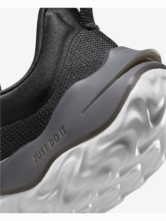 Flow Kinder Sportschuhe Laufen Slip-On Schwarz