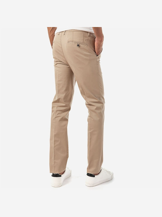 Sogo Men's Trousers Chino Elastic Beige