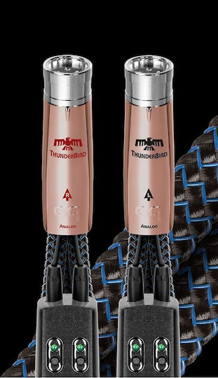 Audioquest Thunderbird Cable XLR male - XLR male Μαύρο 0.75m (AQ-THUNDERBIRDXLR-0.75)