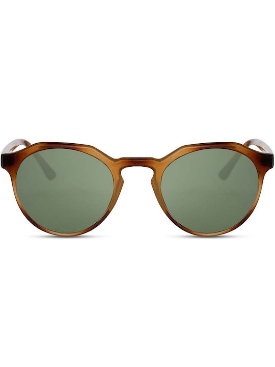 Solo-Solis Sonnenbrillen mit Braun Rahmen und Grün Linse NDL6351