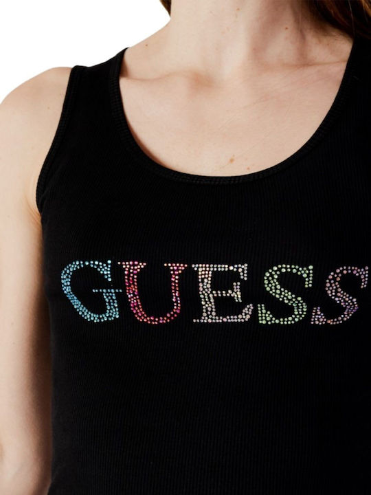 Guess Sommerlich Damen Bluse Ärmellos Schwarz