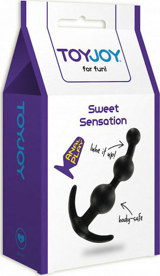 ToyJoy For Fun! Sweet Sensation Anal Play Anal Beads Black 13cm