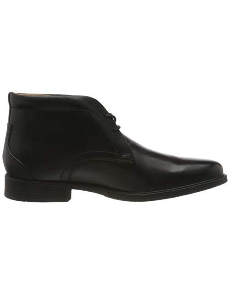 Bottes à lacets pour hommes Lockton Mid en cuir noir Chukka