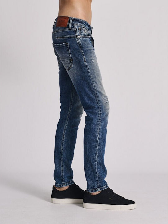 Simon Men's Jeans Pants with Slim Fit Blue