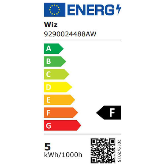 WiZ Smart Bulbs LED 4.9W for Socket E14 and Shape C37 RGBW 470lm 2pcs