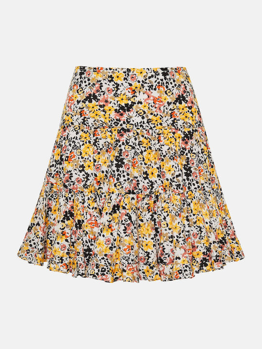 Ψηλόμεση Mini Φούστα Κλος Floral Πολύχρωμη