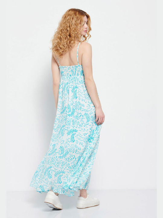 Funky Buddha Maxi Καλοκαιρινό All Day Φόρεμα με Τιράντα