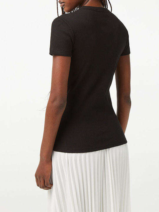 Lacoste Γυναικείο T-shirt με V Λαιμόκοψη Μαύρο