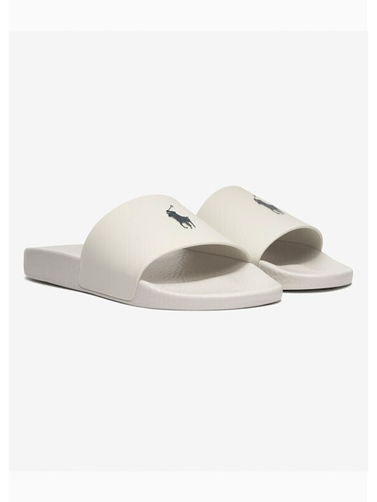 Ralph Lauren Men's Slides White