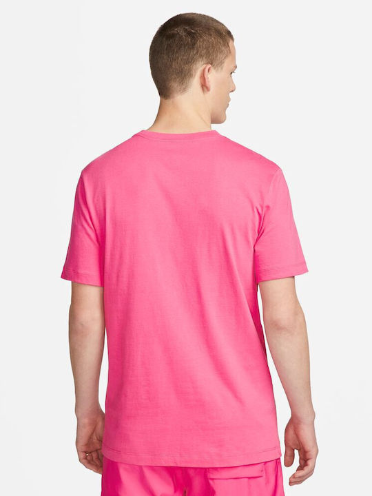 Nike Sportswear Club Men's Athletic T-shirt Short Sleeve Pink