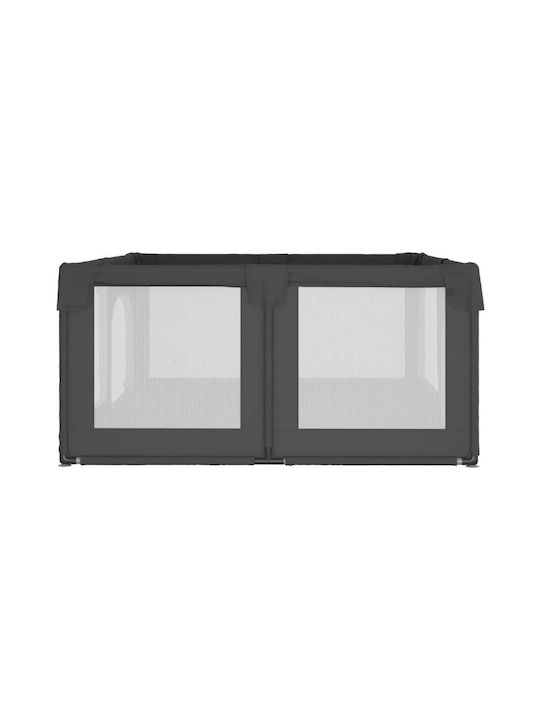 vidaXL Πάρκο με Στρώμα Σκούρο Γκρι 190x150cm