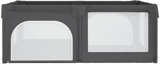 vidaXL Πάρκο με Στρώμα Σκούρο Γκρι 190x150cm