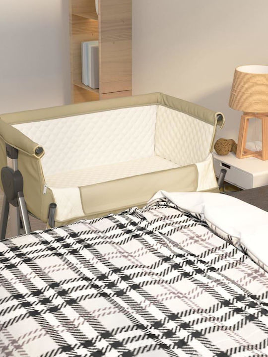 vidaXL Люлка с Матрак Beige Grey